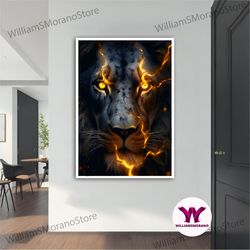high quality decorative wall art, black and white tiger canvas painting, tiger print canvas, black tiger wall art, wild