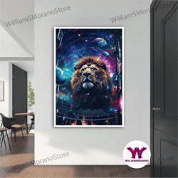 high quality decorative wall art, colourful tiger canvas painting, colourful tiger poster, colourful tiger wall art, col