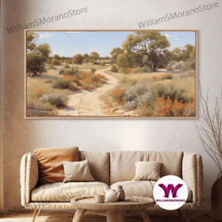 decorative wall art, landscape oil painting canvas print, west texas wall art, west texas prairies, made in texas, texan