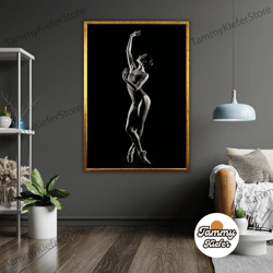 decorative wall art, decorate the living room, bedroom and workplace, art canvas with ballerina, dancing ballerina wall