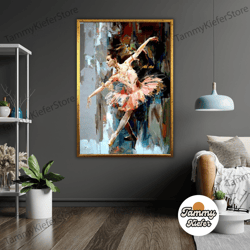 decorative wall art, decorate the living room, bedroom and workplace, ballerina oil painting art canvas - framed ballet