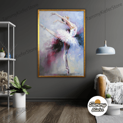 decorative wall art, decorate the living room, bedroom and workplace, ballerina oil painting on canvas, ballet dancer ar