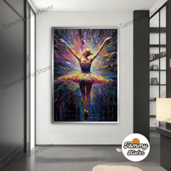 decorative wall art, decorate the living room, bedroom and workplace, beatiful ballerina canvas painting, abstract balle
