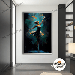 decorative wall art, decorate the living room, bedroom and workplace, colorful ballerina canvas, effect ballerina girl p