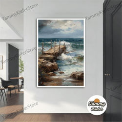 decorative wall art, decorate the living room, bedroom and workplace, sea landscape, sea wall art, sea canvas, landscape