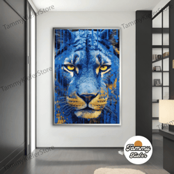 decorative wall art, decorate the living room, bedroom and workplace, tiger canvas painting, tiger poster, tiger wall ar