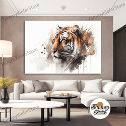 decorative wall art, decorate the living room, bedroom and workplace, tiger canvas wall art, majestic tiger canvas art,