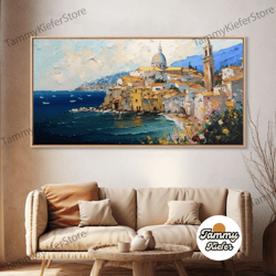 high quality decorative wall art, italian villa art, wall art prints, amalfi coast, italy art, seascape wall art, framed