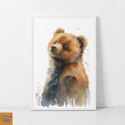 animals watercolour canvas, wall canvass and modern family bedroom decor canvas canvas