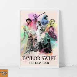 taylor swift canvas, black and white taylor swift print, the eras tour canvas, concert canvas, ts wall art, girl room de