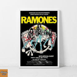 the ramones music gig concert canvas classic retro rock vintage wall art print decor canvas canvas-1