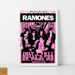 the ramones music gig concert canvas classic retro rock vintage wall art print decor canvas canvas-2