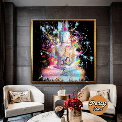 wall decoration canvas painting - living room bedroom home and office wall decoration canvas art, buddha art gift print