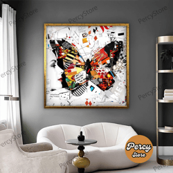 wall decoration canvas painting - living room bedroom home and office wall decoration canvas art, butterfly canvas decor