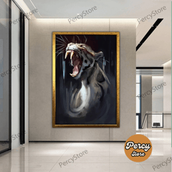 wall decoration canvas painting - living room bedroom home and office wall decoration canvas art, tiger canvas painting,