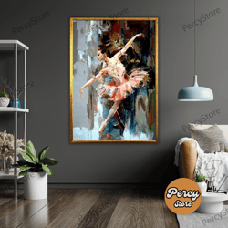 wall decoration canvas painting - living room bedroom home and office wall decoration canvas art, ballerina oil painting