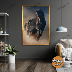 wall decoration canvas painting - living room bedroom home and office wall decoration canvas art, horse wall art canvas,