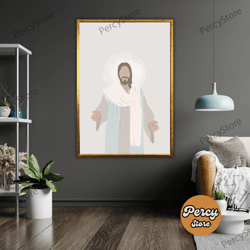 wall decoration canvas painting - living room bedroom home and office wall decoration canvas art, jesus wall art canvas