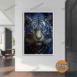 wall decoration canvas painting - living room bedroom home and office wall decoration canvas art, gold tiger canvas pain