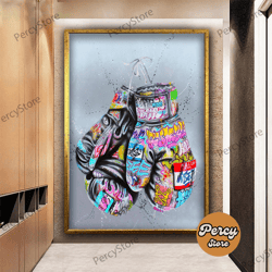 wall decoration canvas painting - living room bedroom home and office wall decoration canvas art, graffiti boxing gloves