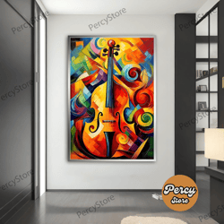 wall decoration canvas painting - living room bedroom home and office wall decoration canvas art, violin canvas wall art