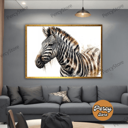 wall decoration canvas painting - living room bedroom home and office wall decoration canvas art, zebra canvas wall art,