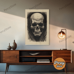 the demon cthulhu, gothic art, framed canvas print, halloween decor, the gentleman cthulhu, goth art, demonic halloween