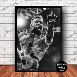 conor mcgregor boxing poster canvas wall art family decor, home decor, frame option