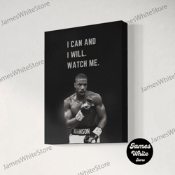 creed michael b jordan - canvas print