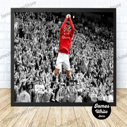 ronaldo football poster canvas wall art family decor, home decor, frame option-3