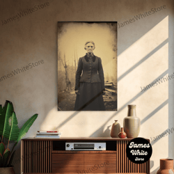 framed canvas ready to hang, victorian woman, portrait photo, victorian wall art, antique photograph, canvas print, wall