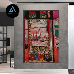 decorative wall art, henri matisse the open window canvas or poster, the open window home decors, extra large canvas, ca