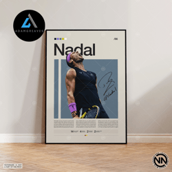 decorative wall art, rafael nadal canvas, tennis canvas, motivational canvas, sports canvas, modern sports art, tennis g