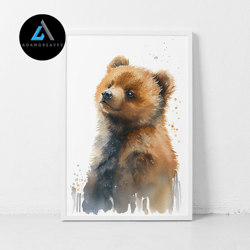 decorative wall art, animals watercolour canvas, wall canvass and modern family bedroom decor canvas canvas