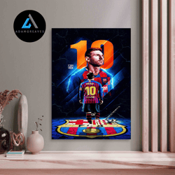 decorative wall art, lionel messi world cup canvas canvas wall art, messi signature and world cup canvas, football cup r