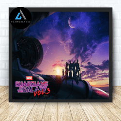 decorative wall art, guardians of the galaxy movie canvas canvas wall art family decor, home decor, frame option