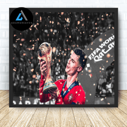 decorative wall art, ronaldo football canvas canvas wall art family decor, home decor, frame option