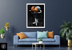 astronaut wall art canvas print, astronaut flying with planets canvas wall art, planets canvas print art,universe canvas