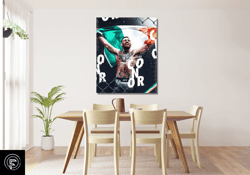 conor mcgregor poster print, conor mcgregor canvas wall art print, boxing wall decor, boxing fans gift, gym wall decor,