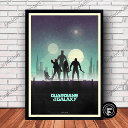 decorative wall art, guardians of the galaxy movie poster canvas wall art family decor, home decor, frame option-1