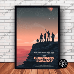 decorative wall art, guardians of the galaxy movie poster canvas wall art family decor, home decor, frame option-2