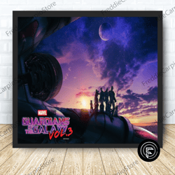 decorative wall art, guardians of the galaxy movie poster canvas wall art family decor, home decor, frame option