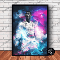 decorative wall art, ronaldo football poster canvas wall art family decor, home decor, frame option-2