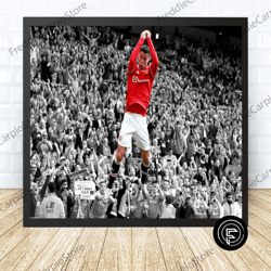 decorative wall art, ronaldo football poster canvas wall art family decor, home decor, frame option-3