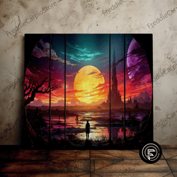 alone in a mystical land, beautiful landscape, nature art, scenic wall art, canvas art, canvas print, ready to hang