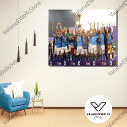 decorative wall art, napoli championship poster print art, football wall art decor, stadium wall decor, game sport room