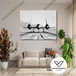 decorative wall art, plane poster print, aviation canvas wall art, lockheed sr-71 blackbird poster, aviator gift, pilot