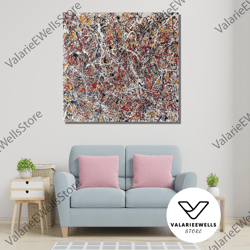 decorative wall art, pollock painting art, jackson pollock abstract canvas wall art print, reproduction prints, modern c