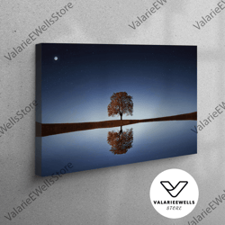 decorative wall art, wall art, wall decor, canvas decor, tree landscape canvas decor, landscape canvas print, reflection