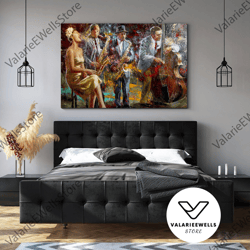 decorative wall art, african jazz canvas wall art, african jazz poster print, african jazz print art, music room wall de